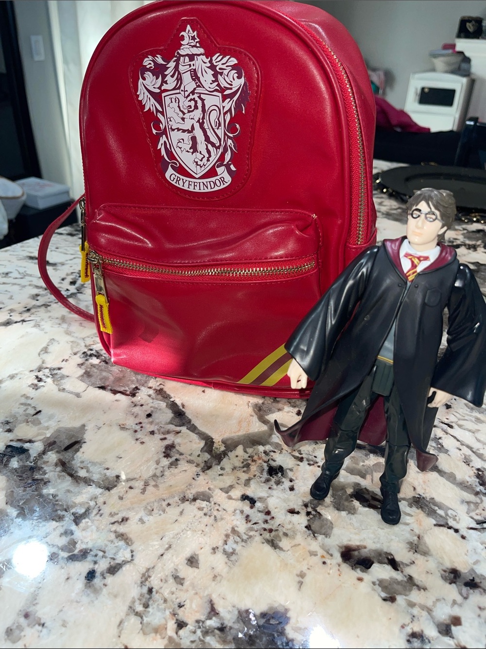 Gryffindor Red Mini Backpack with Gold Accents & 8” Action Figure